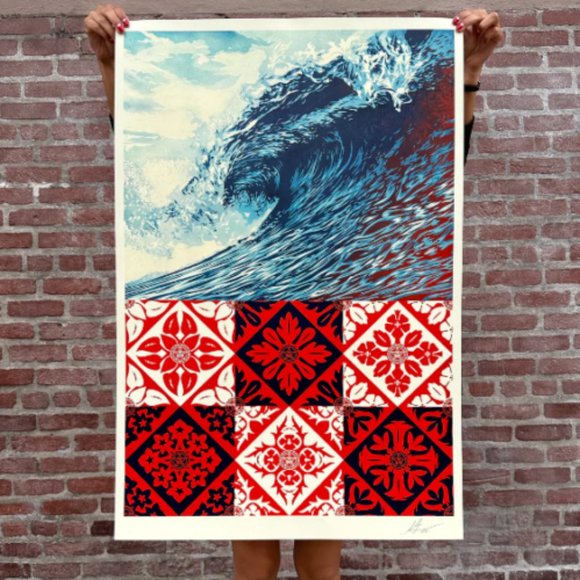 Shepard Fairey Obey Giant “Wave Of Distress” Art Print Poster Signed Rare - Picture 1 of 9